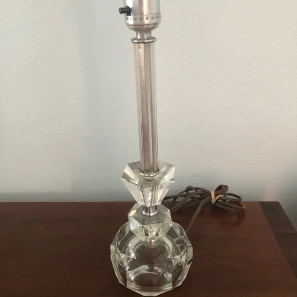 Vintage 1940s 1950s Crystal Boudoir Lamp Beautiful Works Art Deco - Picture 7 of 8